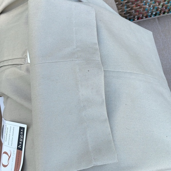 Haggar Classic Khaki 40 x 27 Plain Front no Iron Pant - Picture 7 of 11